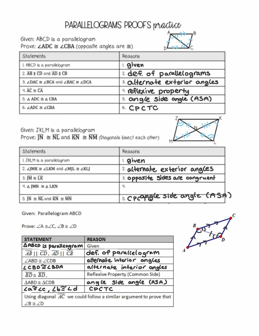 11 - parallel
Quadrilateral
Square
Rectangle
Parallelogram
Rhombus
Kite
Image
1-perpendicular
Sides
all equal
opposite side ll
adjacent are.