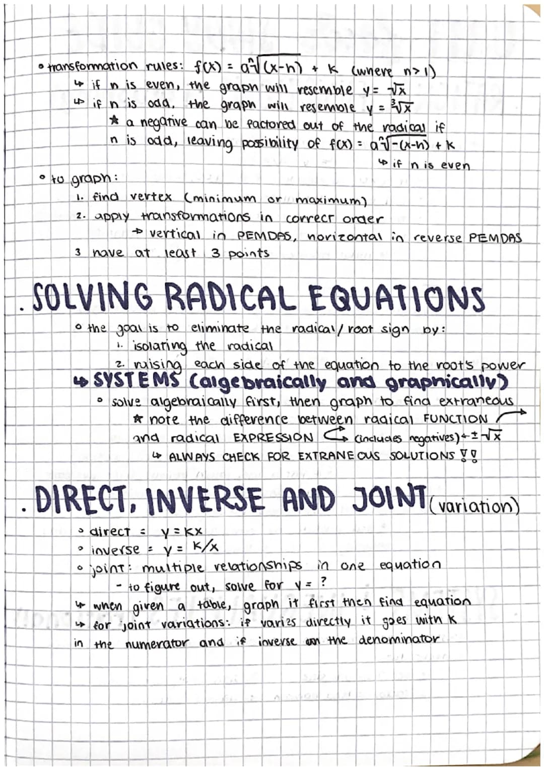 (unit four STUDY GUIDE
ROOTS & RADICAL NOTATION
• if b ² = a,
a square root of a
then b is
then b is an nth root of a
↳p if b = a,
odd roots