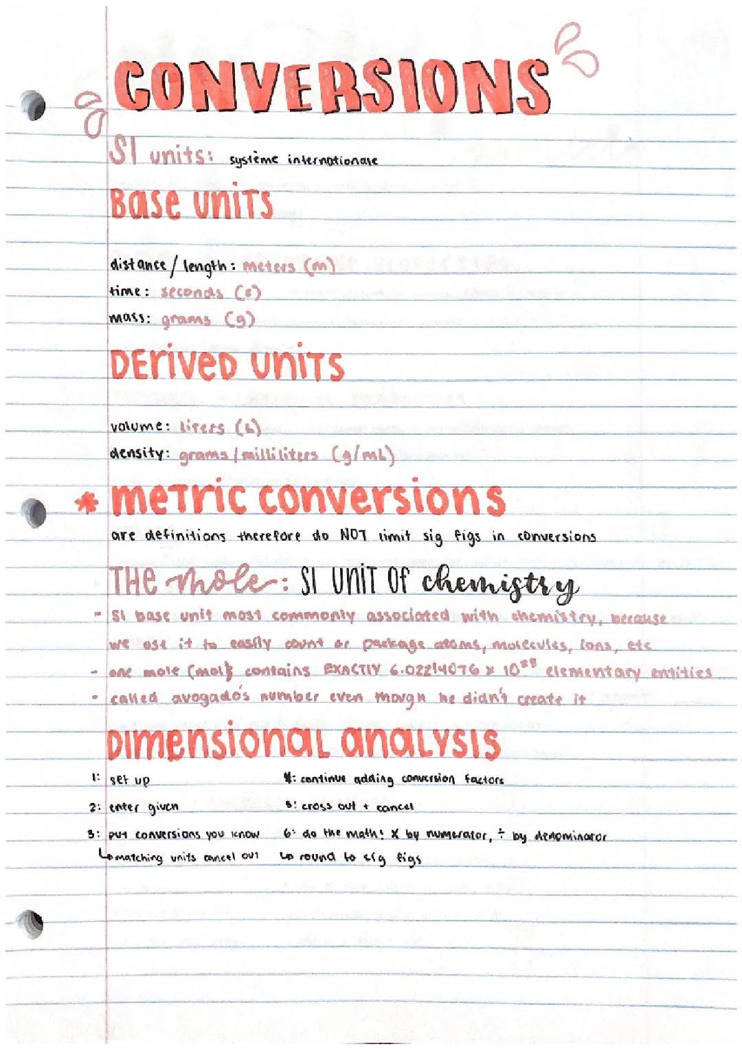 unit conversions