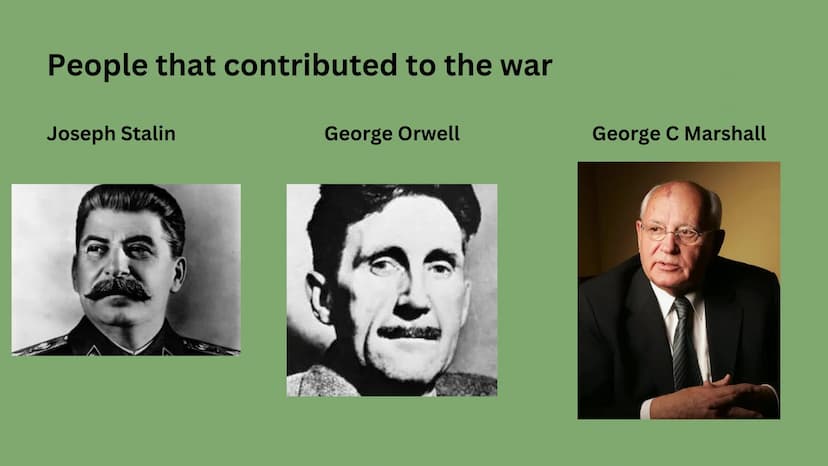 The Cold War
March 12, 1947 - December 26, 1991 What was it?
The cold war was essentially a rivalry between Russia (or the Soviet
Union) and