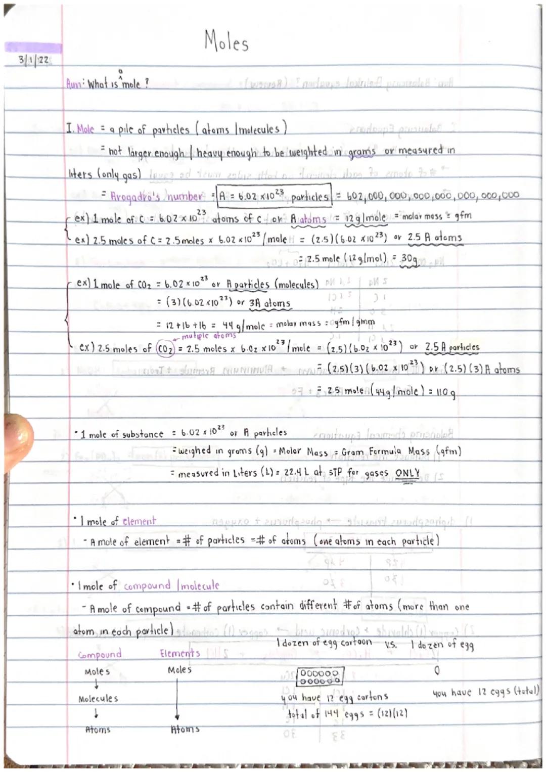 Learning About Moles: Easy Ways to Use Gas, Molar Mass, and Avogadro's Number!