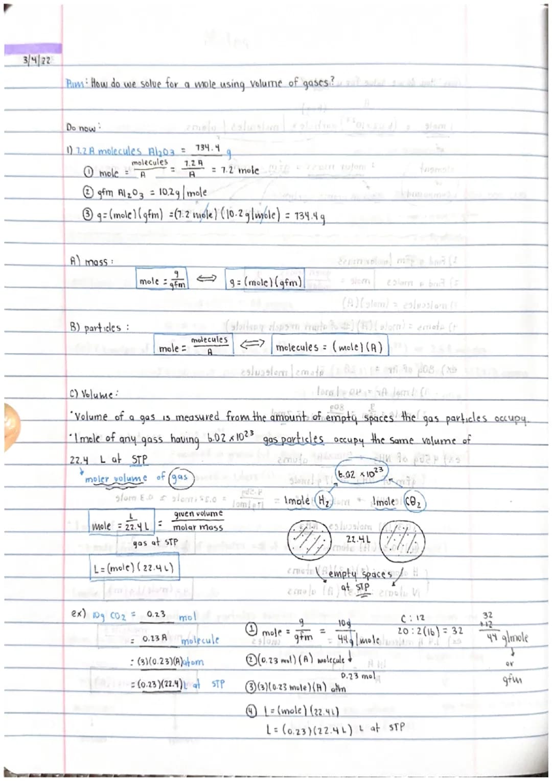 3/1/22
Aum: What is mole?
I. Mole = a pile of particles (atoms [molecules)
erudoupit presuntas
= not larger enough | heavy enough to be weig