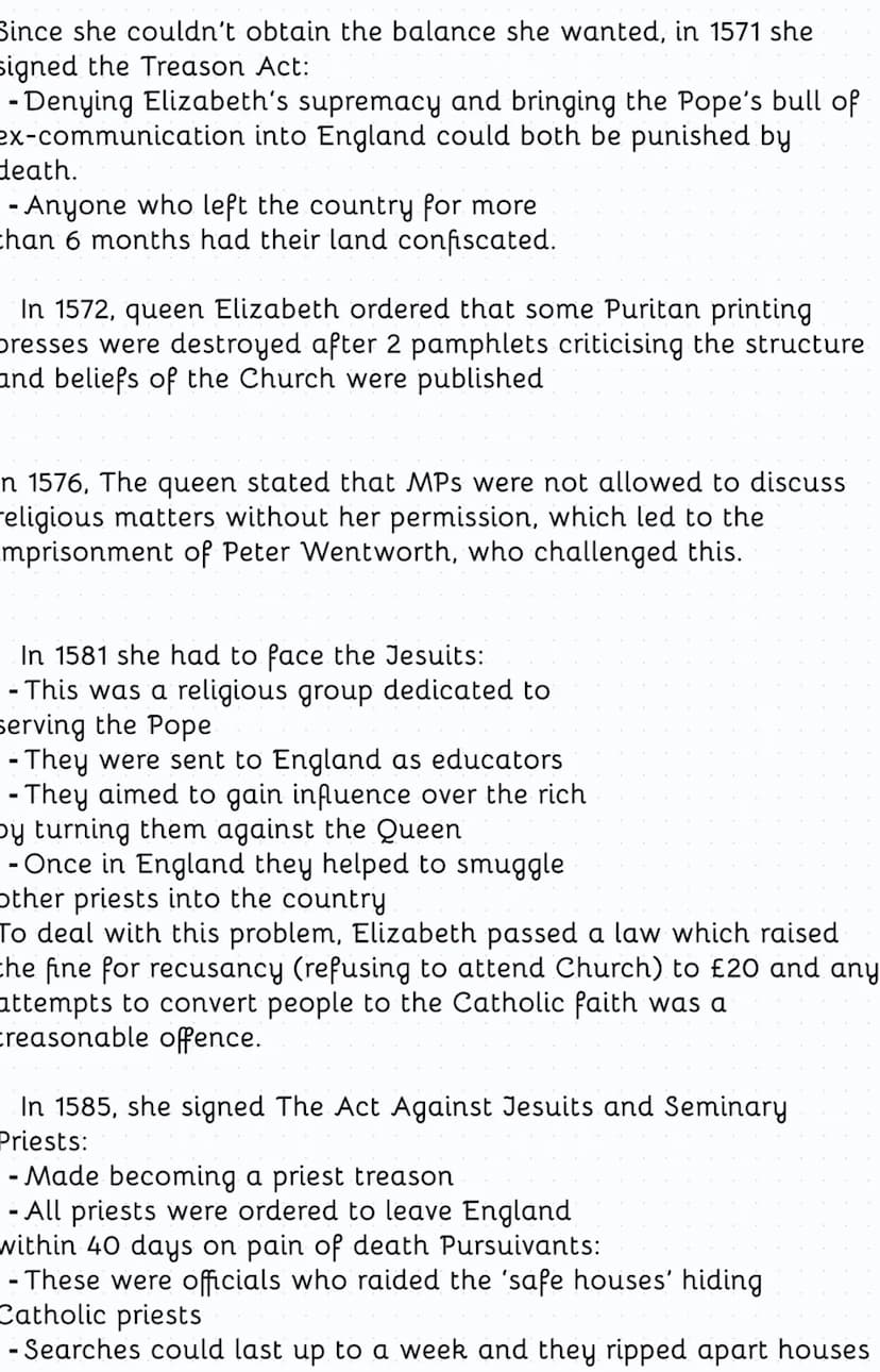 How successfully did Elizabeth deal with the problem of religion?
Key features of Elizabeth's Religious Settlement
Clergy problem (Religious
