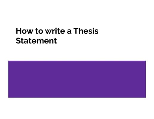 Know How to write a Thesis Statement thumbnail
