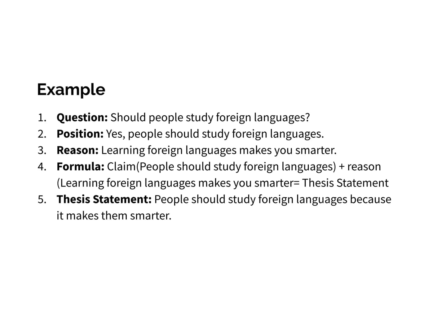 How to write a Thesis
Statement What is a thesis statement?
• A thesis statement summarizes your position on the topic of
your paper.
o Howe