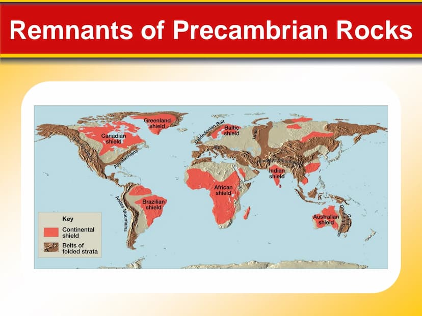 Chapter
13
Earth's History 13.1 Precambrian Time: Vast and Puzzling
Precambrian History
The Precambrian encompasses immense
geological time,