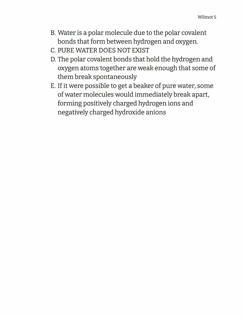 Chemistry
Solutions Notes
I. Solutions
Wilmot 1
A. Solutions are also known as homogeneous mixtures
B. Solutions form when two or more compo