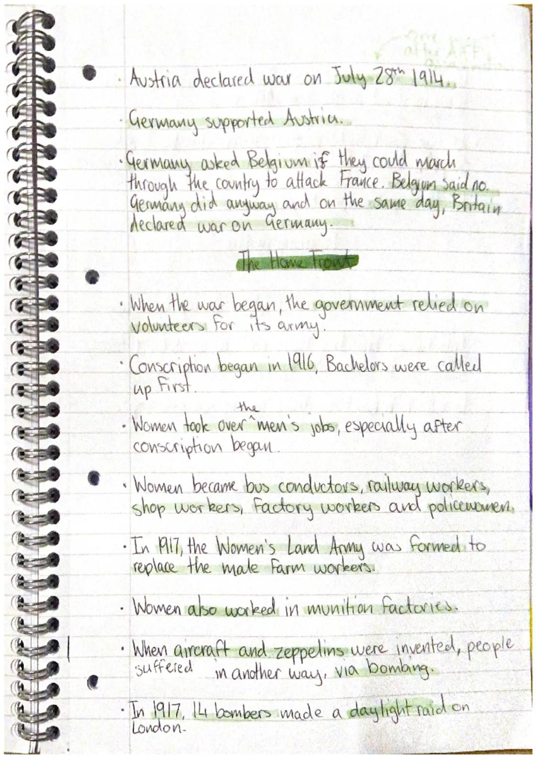 History Revision
WW
European countries had been making alliances
and agreements to keep the peace. Tygepause
•If one country went to war, it