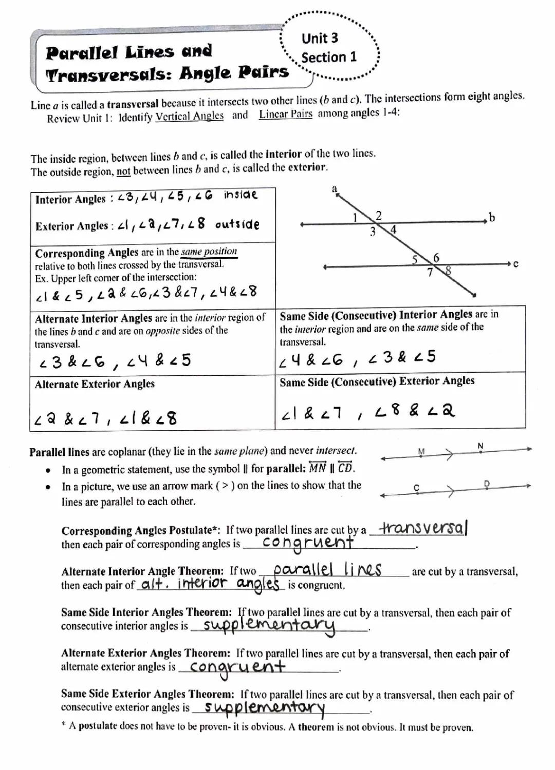 Learn About Parallel Lines & Angle Pairs!