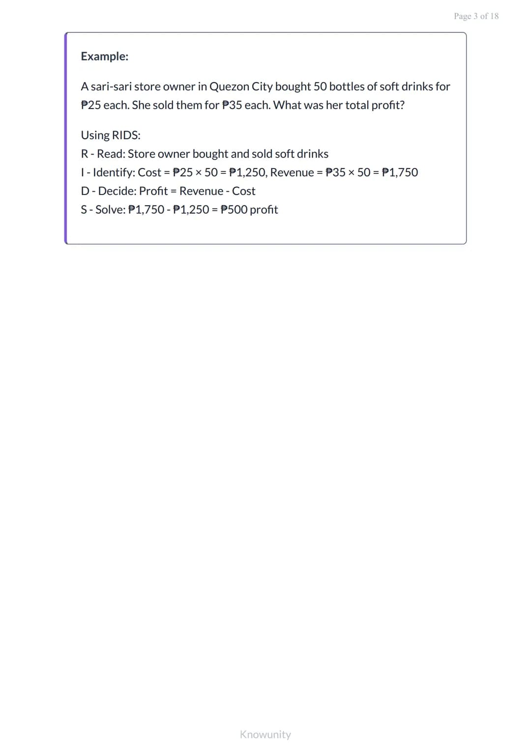 Fundamental Concepts of Business Mathematics: Word Problems
Master business word problems with practical Philippine
examples
What You'll Lea