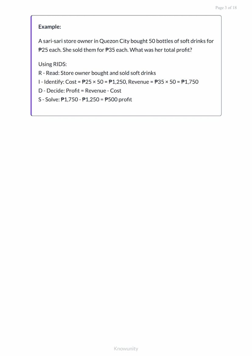 Fundamental Concepts of Business Mathematics: Word Problems
Master business word problems with practical Philippine
examples
What You'll Lea