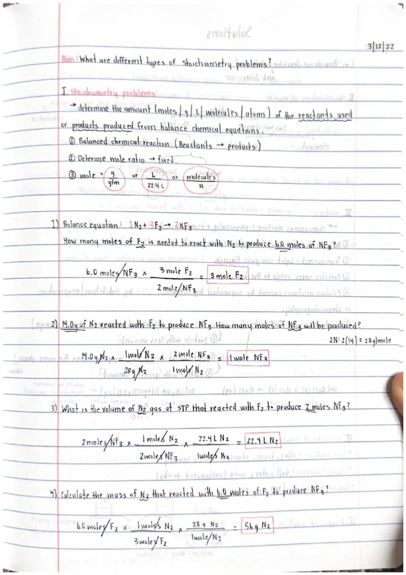 3/11/22
Stoichiometry
Aim: How do we use a mole) to convey the law of conservation of matter? fos
I. Baus of conservation of matter/mass fre