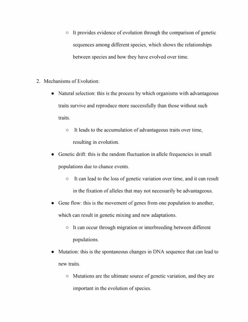 AP Biology Study Guide
VII. Evolution:
1. Evidence for Evolution:
• Fossils: the remains or traces of organisms from past geologic ages that
