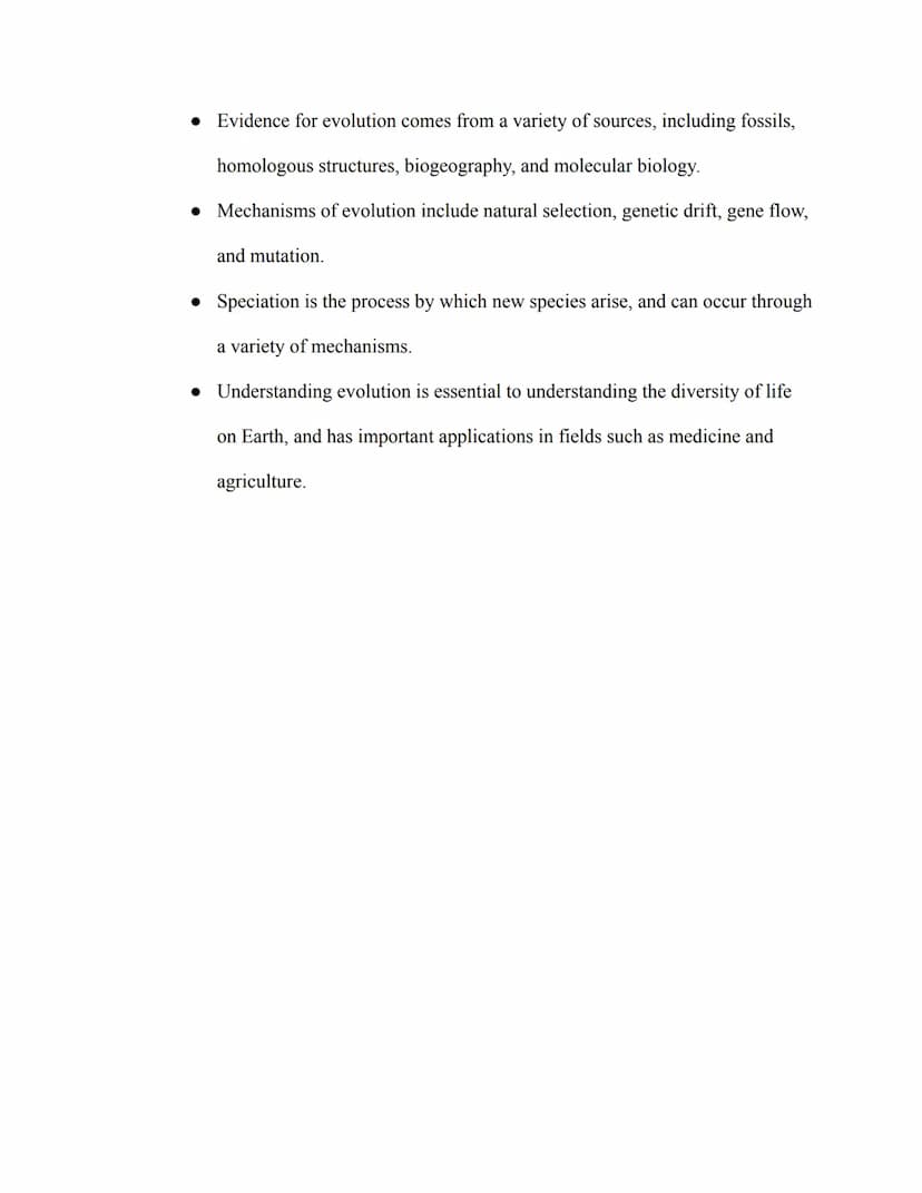 AP Biology Study Guide
VII. Evolution:
1. Evidence for Evolution:
• Fossils: the remains or traces of organisms from past geologic ages that