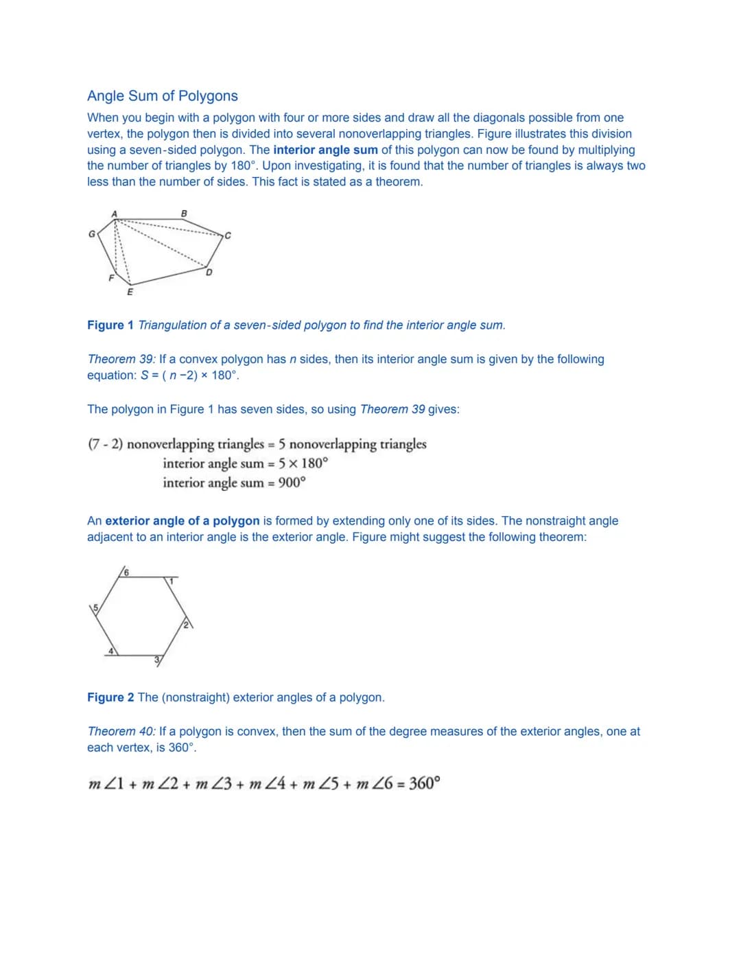 Angle Sum Of Polygons