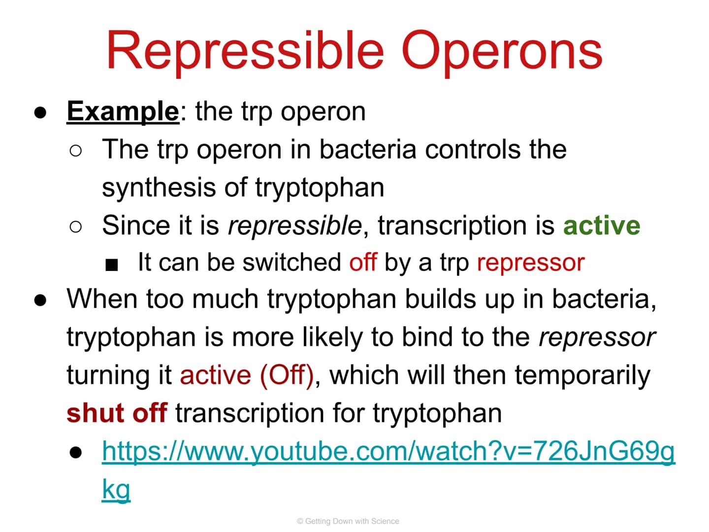 
<p>Regulation of Gene Expression and Cell Specialization<br />
Transcription<br />
Translation<br />
DNA<br />
mRNA<br />
Getting Down with