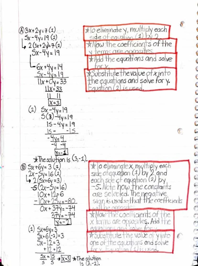 Section 6.2: Solving Systems of Linear Equations (substitution) 3/25/18
1. Finding a graphical solution of a system of equations is based on