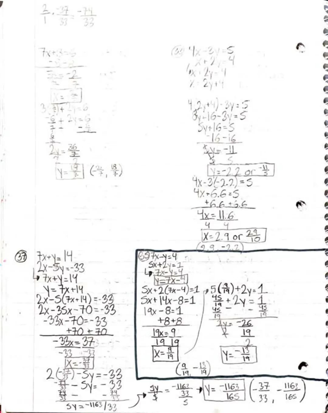 Section 6.2: Solving Systems of Linear Equations (substitution) 3/25/18
1. Finding a graphical solution of a system of equations is based on