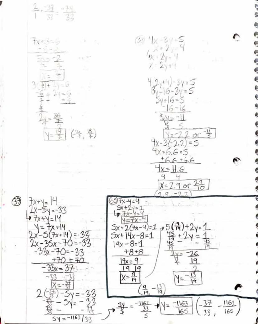 Section 6.2: Solving Systems of Linear Equations (substitution) 3/25/18
1. Finding a graphical solution of a system of equations is based on