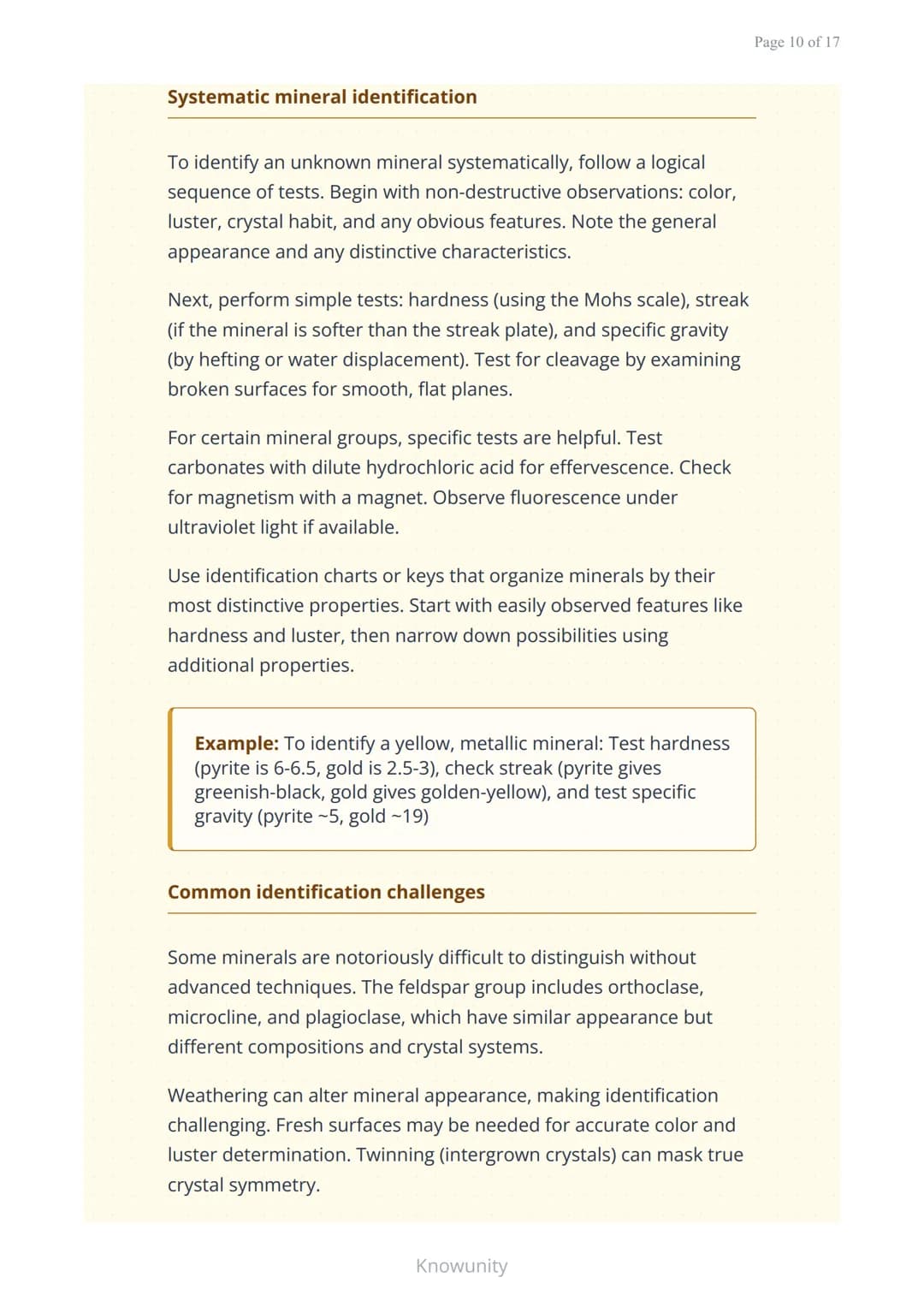 Minerals and Rocks: Properties and Classification of Minerals
Understanding mineral properties and
classification systems
What you will lear
