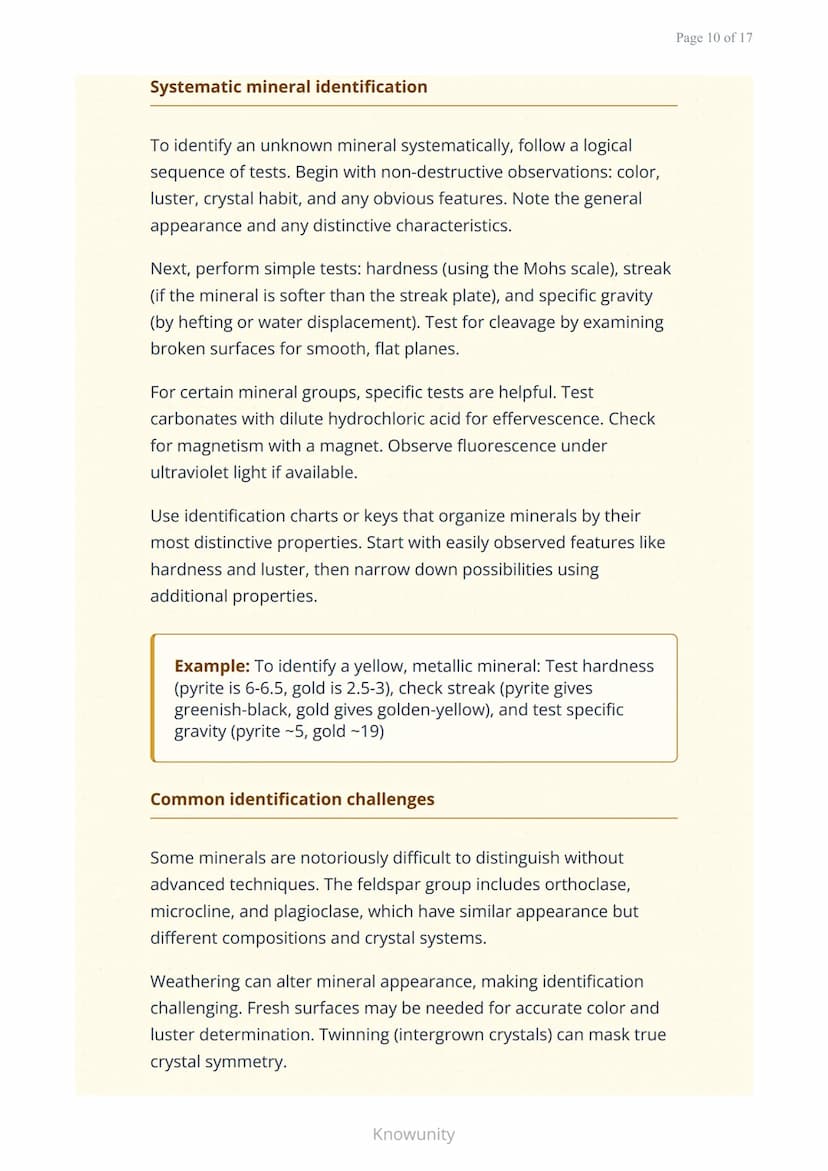 Minerals and Rocks: Properties and Classification of Minerals
Understanding mineral properties and
classification systems
What you will lear