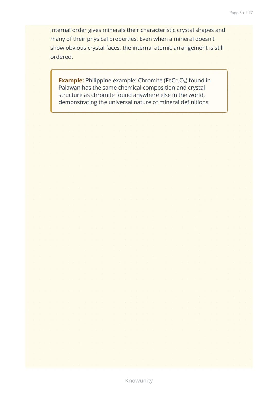 Minerals and Rocks: Properties and Classification of Minerals
Understanding mineral properties and
classification systems
What you will lear