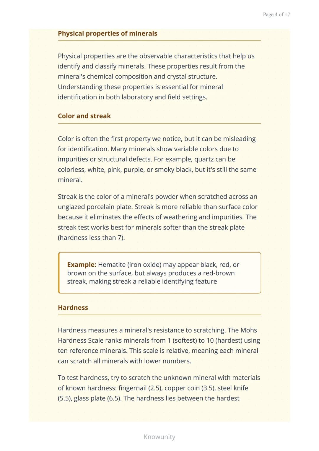 Minerals and Rocks: Properties and Classification of Minerals
Understanding mineral properties and
classification systems
What you will lear