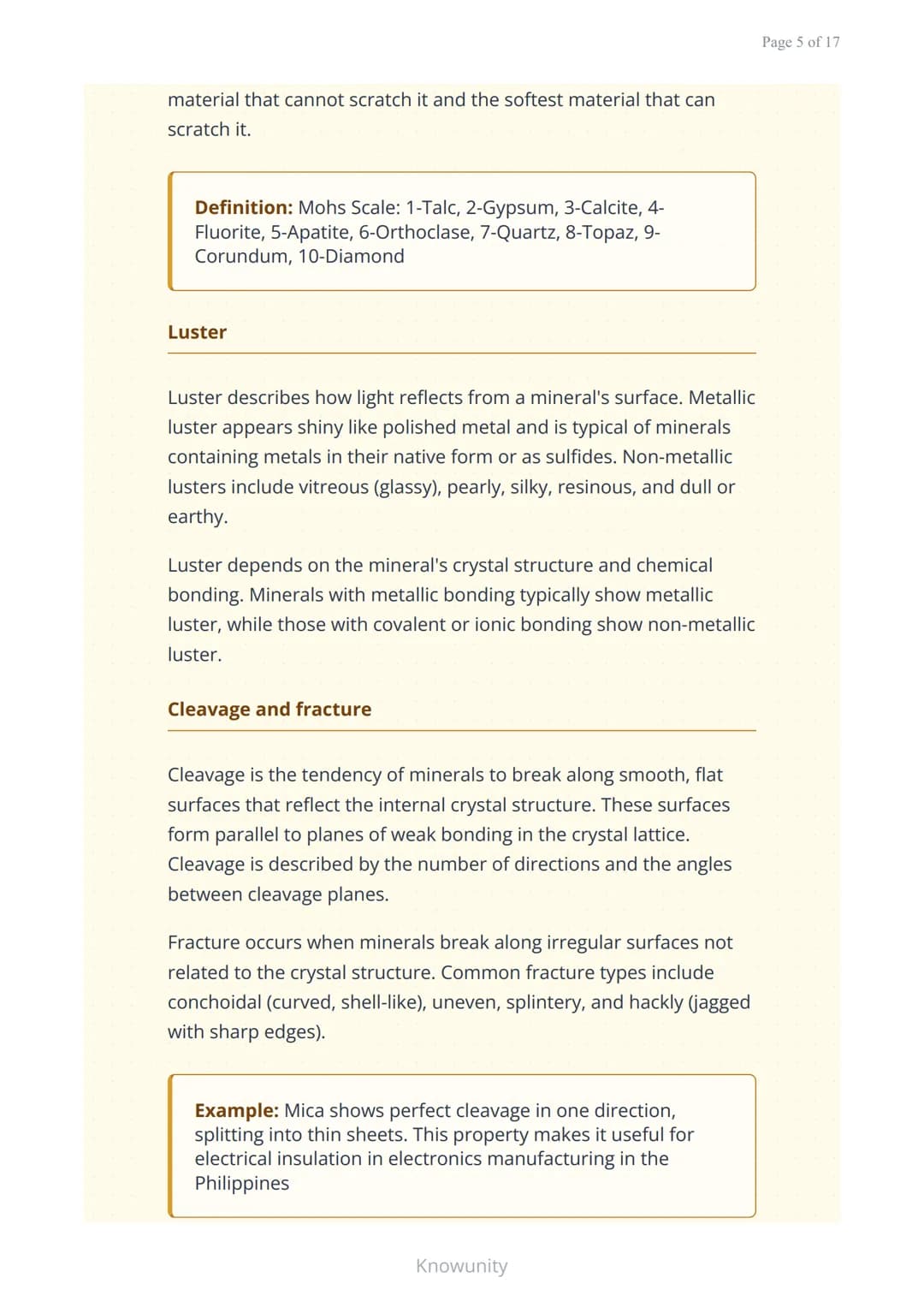 Minerals and Rocks: Properties and Classification of Minerals
Understanding mineral properties and
classification systems
What you will lear