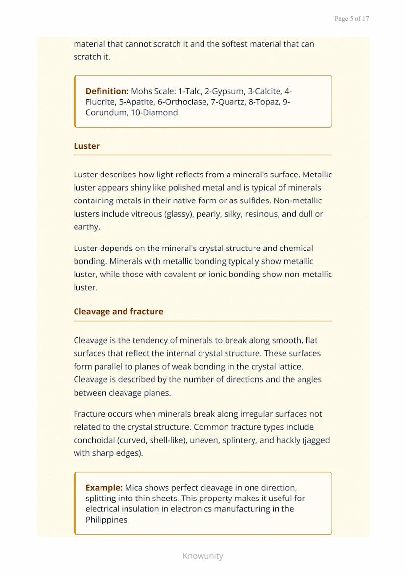 Minerals and Rocks: Properties and Classification of Minerals
Understanding mineral properties and
classification systems
What you will lear