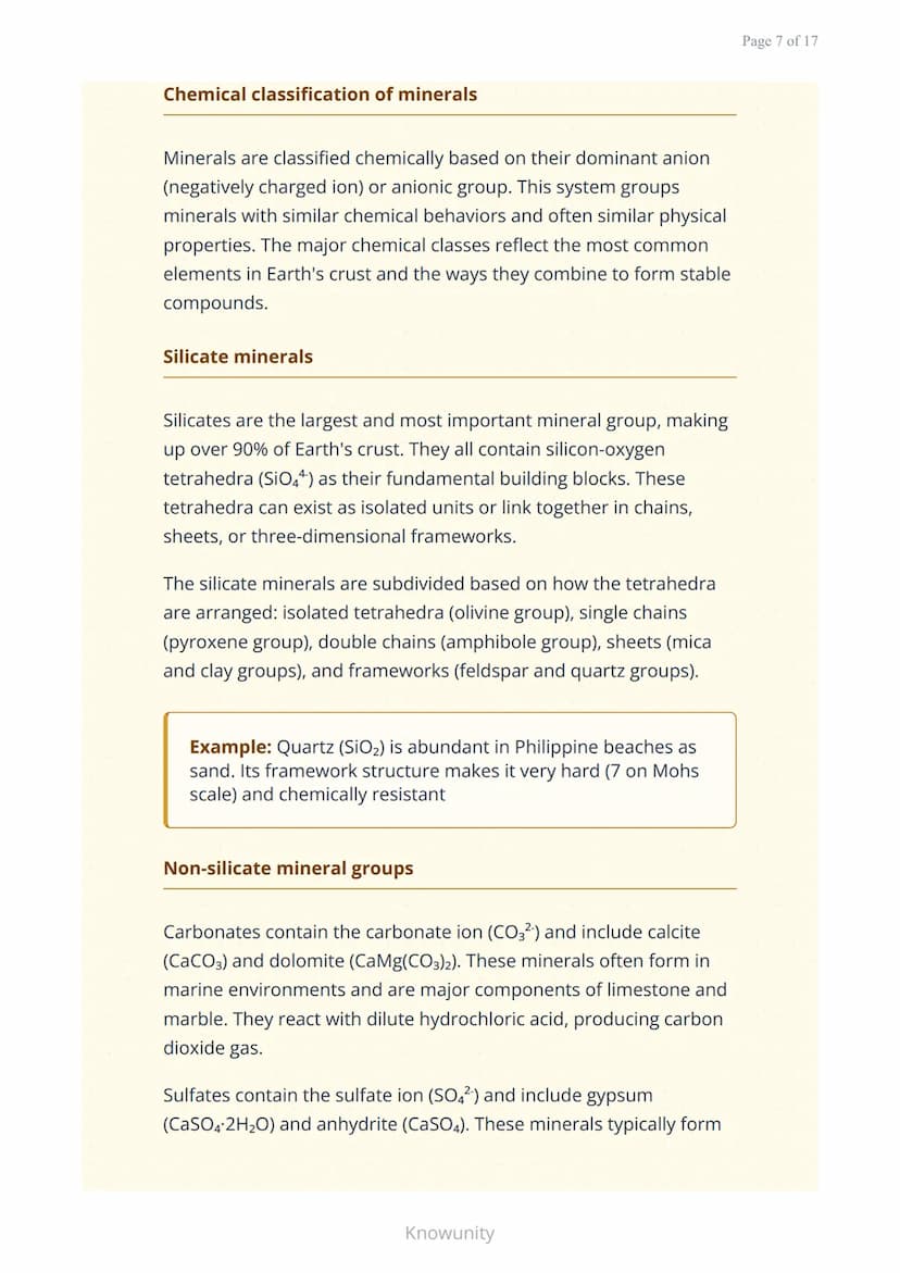 Minerals and Rocks: Properties and Classification of Minerals
Understanding mineral properties and
classification systems
What you will lear