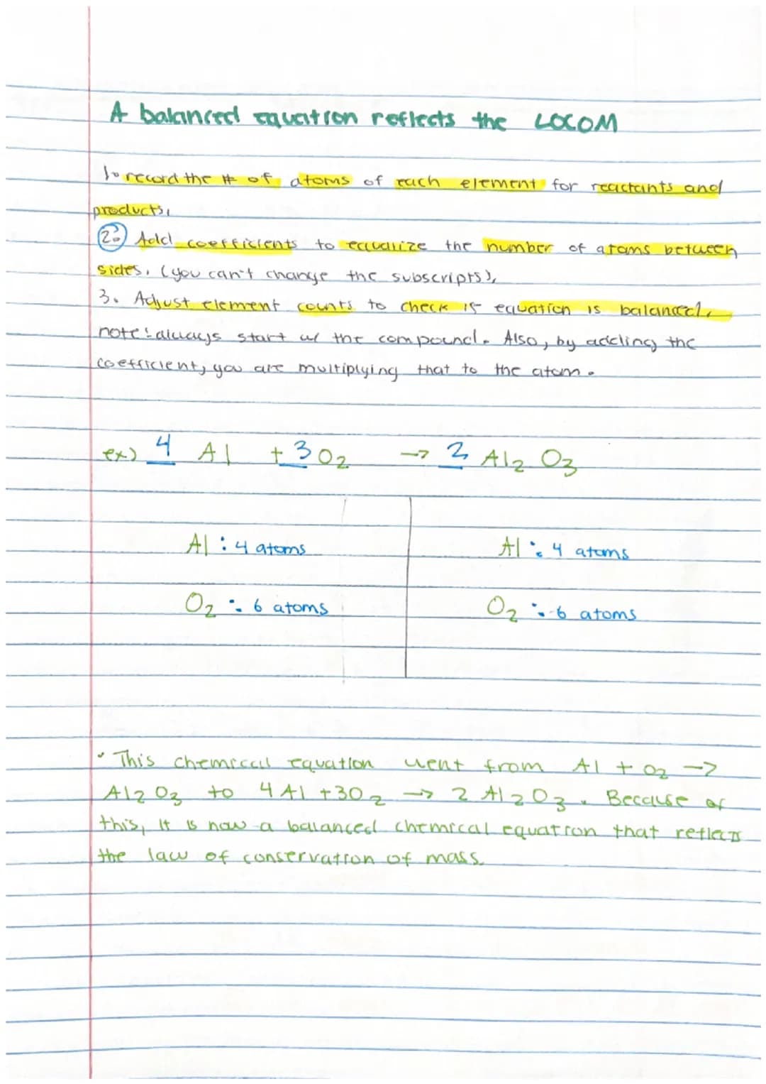 5.02 Balancing chemical
Equations.
Chemical reaction
described through
must b
balanced
Chemical equations
Show
amounts of
reactant
amounts o