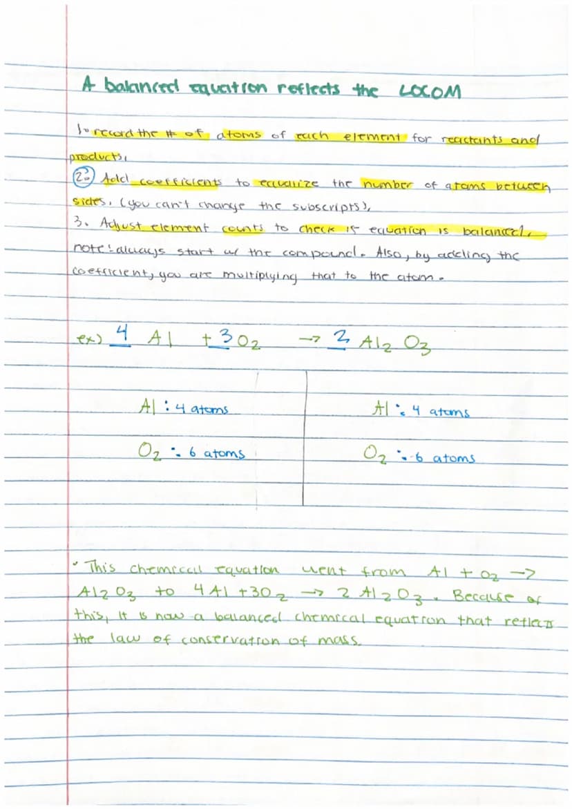 5.02 Balancing chemical
Equations.
Chemical reaction
described through
must b
balanced
Chemical equations
Show
amounts of
reactant
amounts o