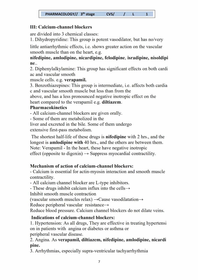 PHARMACOLOGY// 3th stage
CVS/ / L
1
Hypertension
Hypertension is defined as continuous elevation of systolic blood
pressure ≥140 mmHg or dia