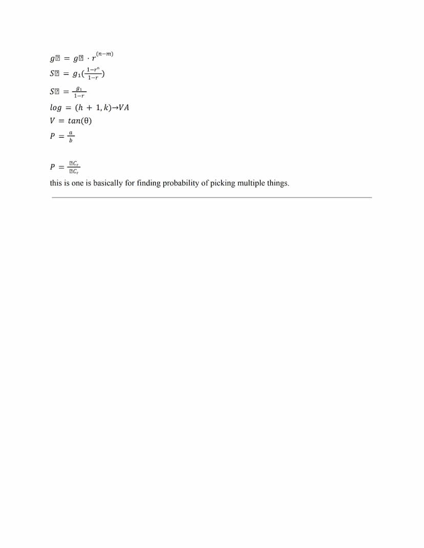 quadratic formula:
x =
-b+√b²-4ac
2a
to find axis of symmetry:
b
2a
to find vertex of quadratic in x intercept form
p+q
2
slope intercept
y 