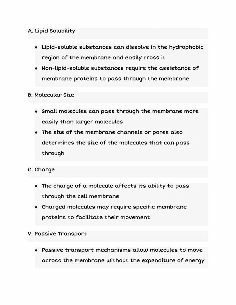 2.5
MEMBRANE PERMEABILITY
Protein
channel
AAAAAA
Cell membrane
B B B B B B B B
Extracellular space
Carrier
proteins
Intracellular space
AP B