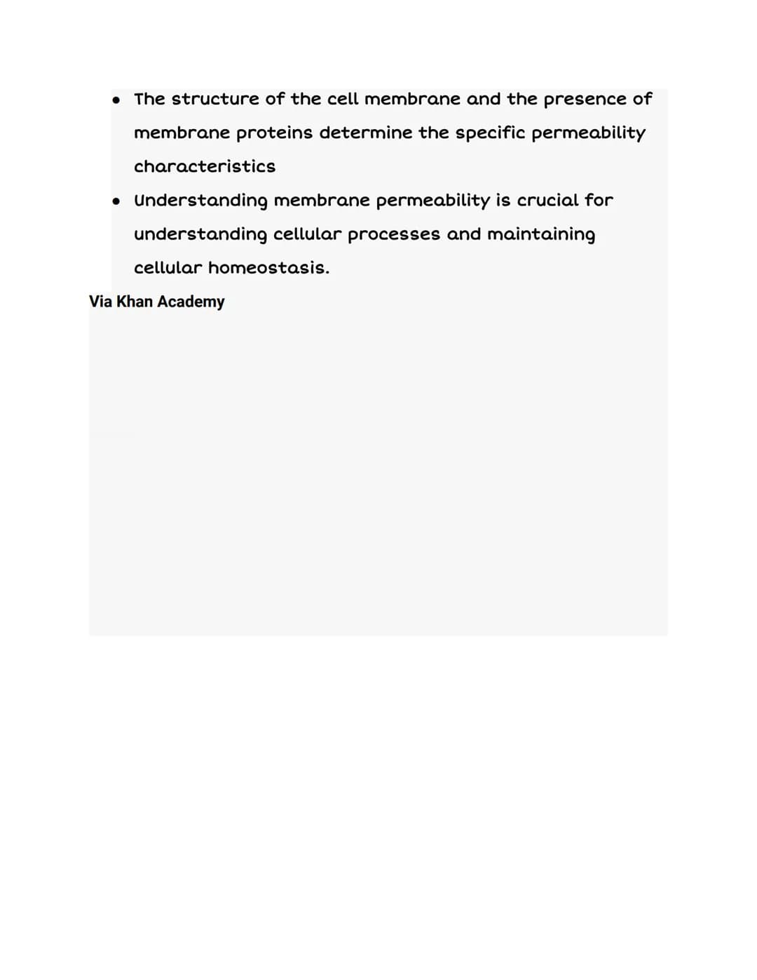 2.5
MEMBRANE PERMEABILITY
Protein
channel
AAAAAA
Cell membrane
B B B B B B B B
Extracellular space
Carrier
proteins
Intracellular space
AP B
