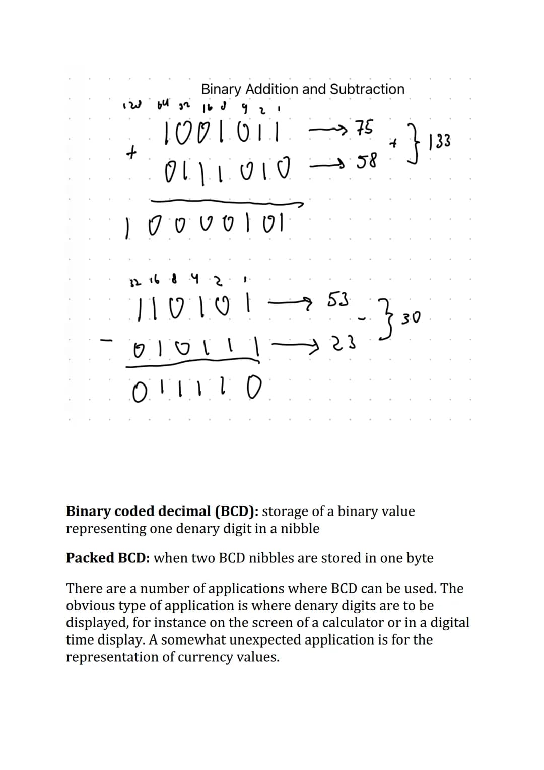 CHAPTER 1: "Information representation"
Denary numbers: which are also known as decimal numbers are
written using one of the symbols 0,1,2,3