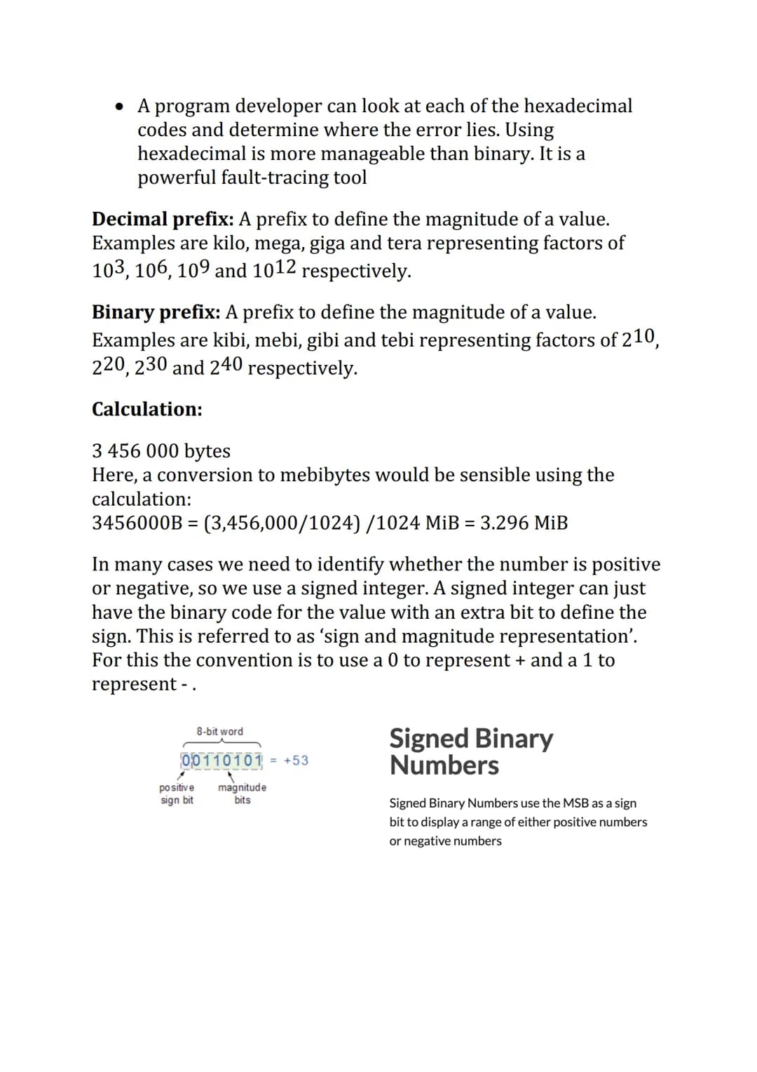 CHAPTER 1: "Information representation"
Denary numbers: which are also known as decimal numbers are
written using one of the symbols 0,1,2,3