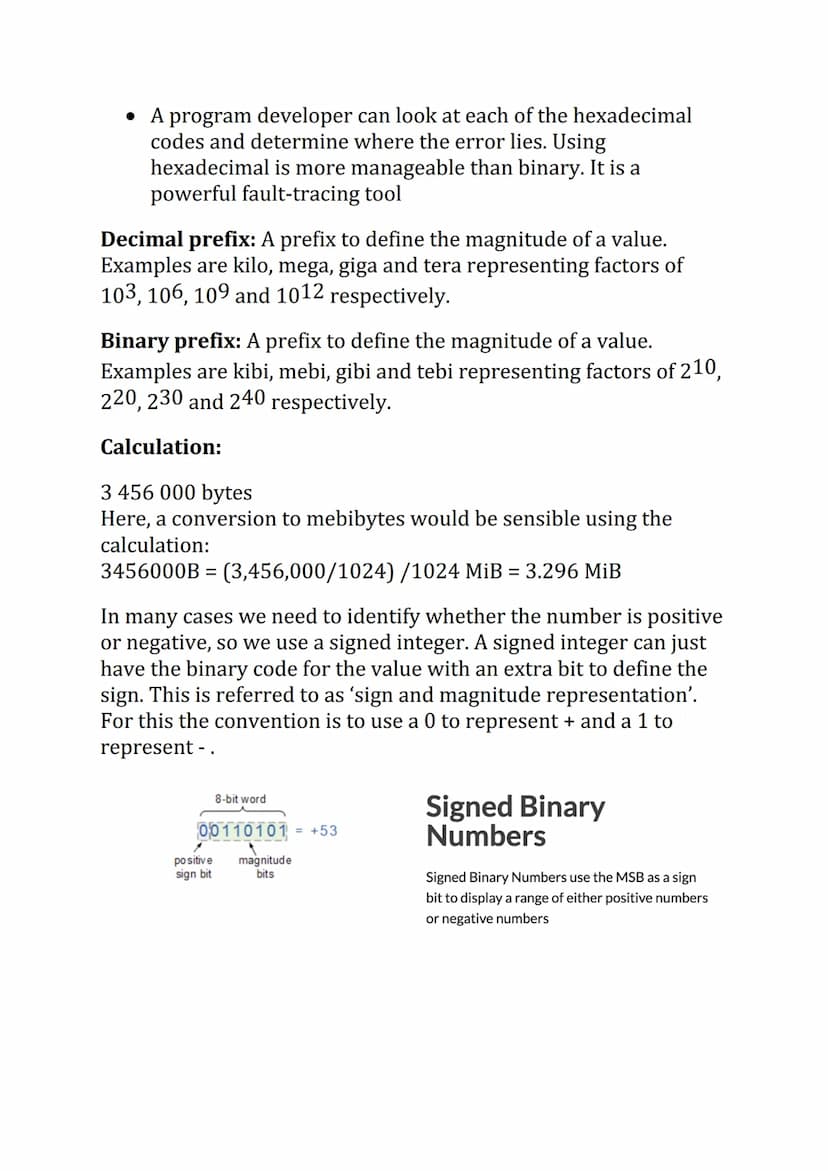 CHAPTER 1: "Information representation"
Denary numbers: which are also known as decimal numbers are
written using one of the symbols 0,1,2,3