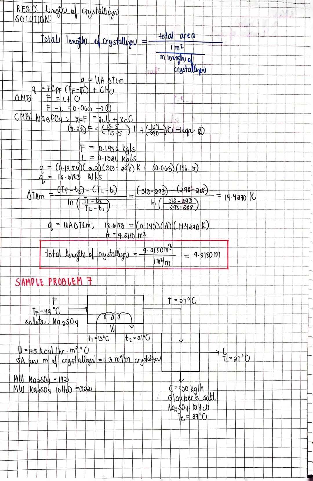 Sample Problem
A. Solubility of soda ash at 30°C in gliong water.
soda ash sodium Carbonate, Na₂CO3. 10H ₂0.
solubility 3.8-8g/100g
p. 2-85 