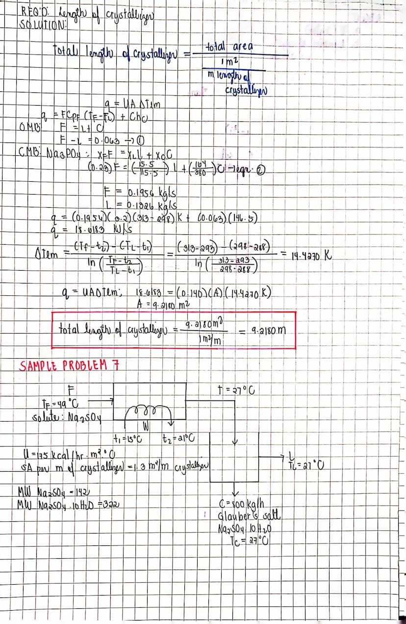 Sample Problem
A. Solubility of soda ash at 30°C in gliong water.
soda ash sodium Carbonate, Na₂CO3. 10H ₂0.
solubility 3.8-8g/100g
p. 2-85 