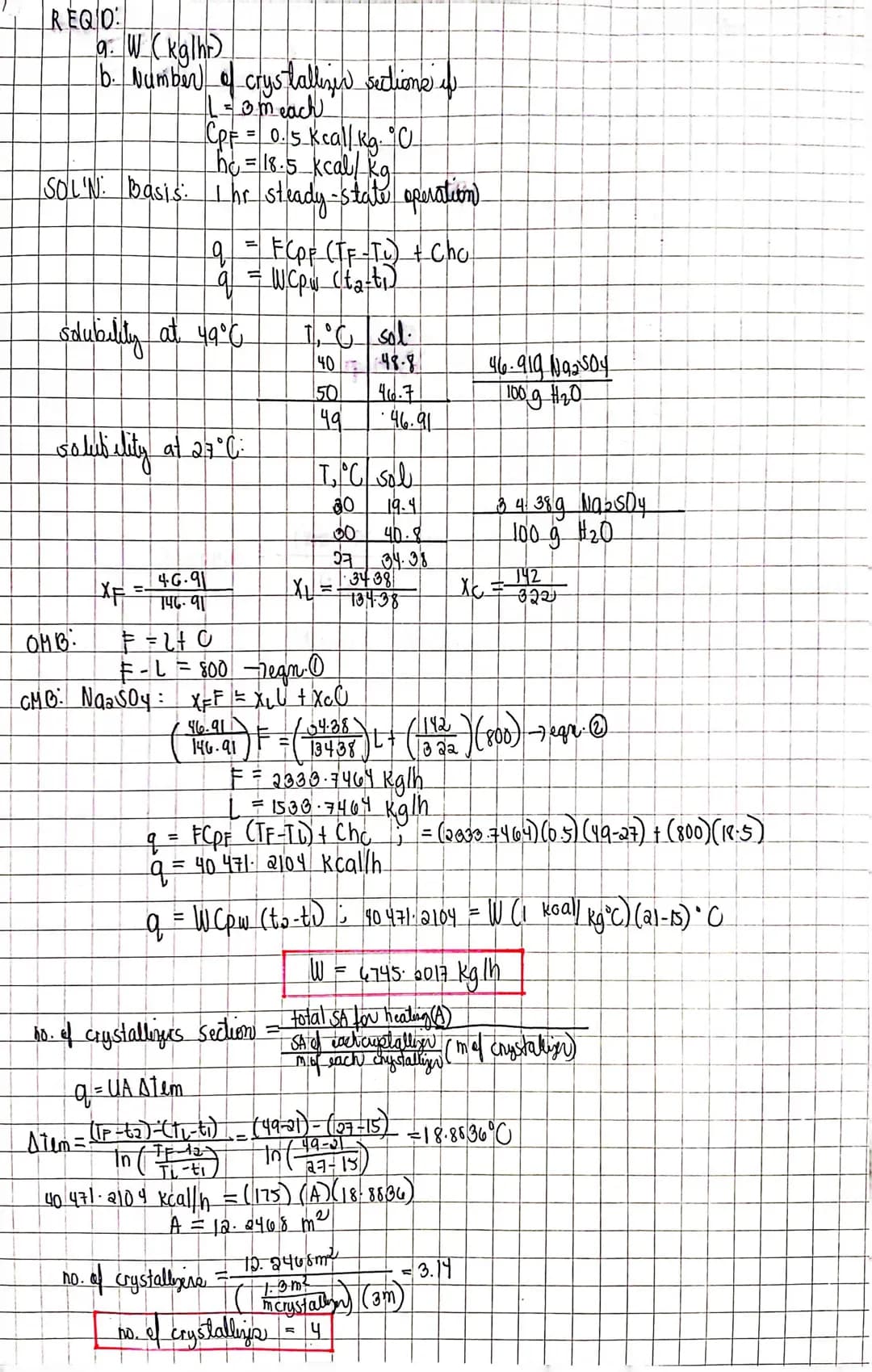 Sample Problem
A. Solubility of soda ash at 30°C in gliong water.
soda ash sodium Carbonate, Na₂CO3. 10H ₂0.
solubility 3.8-8g/100g
p. 2-85 