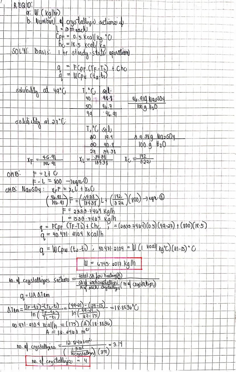 Sample Problem
A. Solubility of soda ash at 30°C in gliong water.
soda ash sodium Carbonate, Na₂CO3. 10H ₂0.
solubility 3.8-8g/100g
p. 2-85 