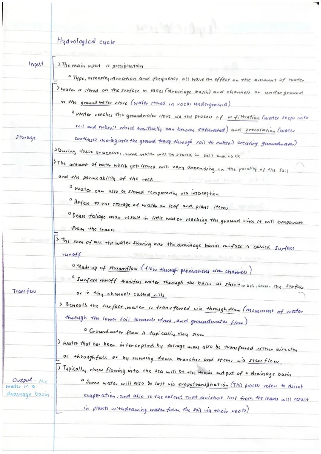 rainfall
↓
rain infiltrath soil
saturakd from have t
hydrosphere
> 97% oceans
> 2% locked away.
ground
to
-water table
Note 2
>All water (1%