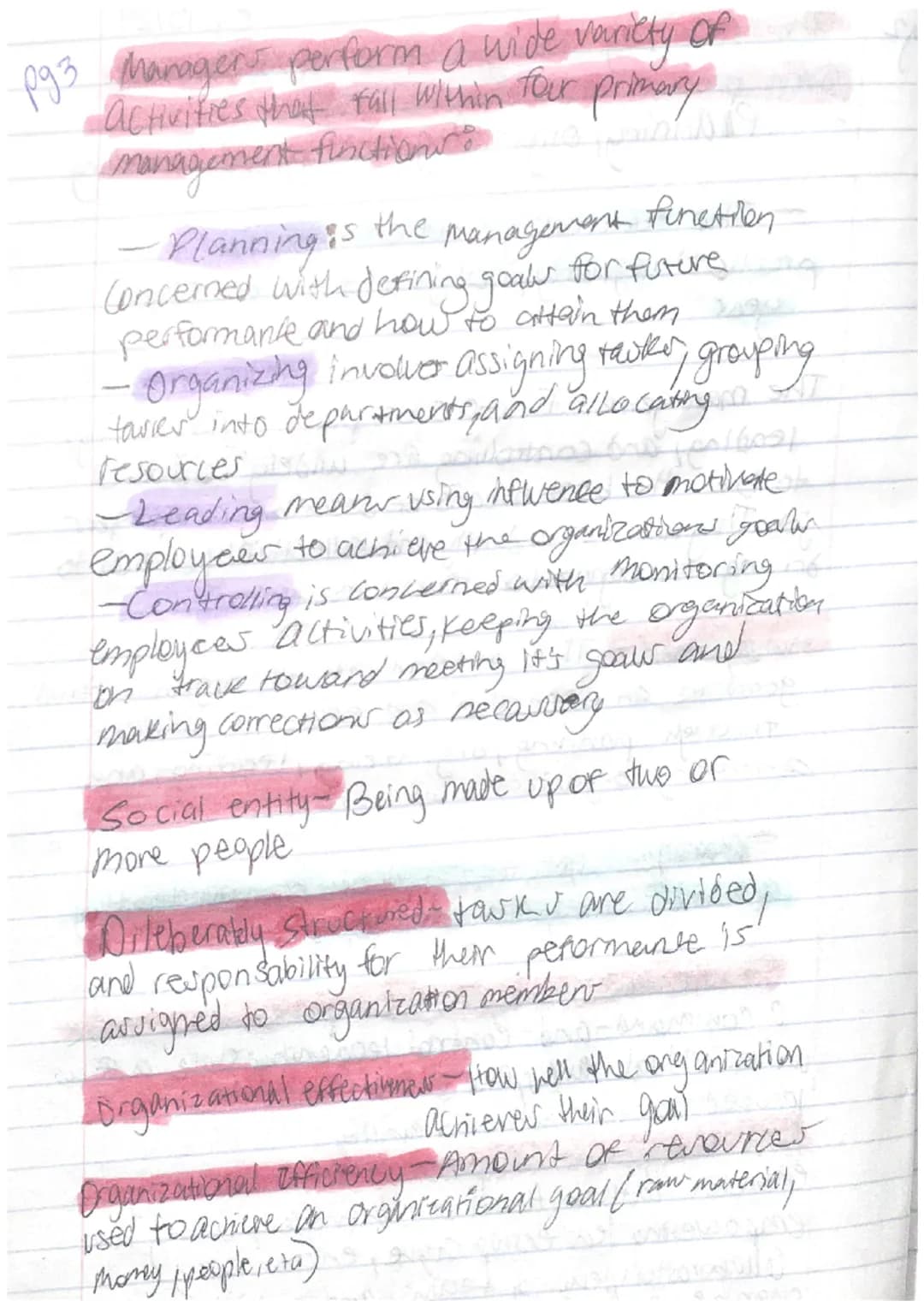 Pg1
Principles
OF
lanagement
Notes pg2
The four key management activities Or four of
Step process in management is?
Panning, organizing, lea