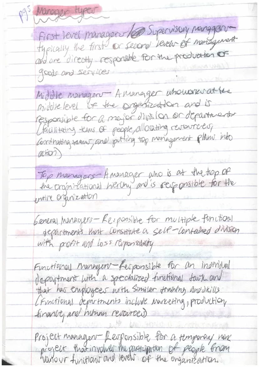 Pg1
Principles
OF
lanagement
Notes pg2
The four key management activities Or four of
Step process in management is?
Panning, organizing, lea