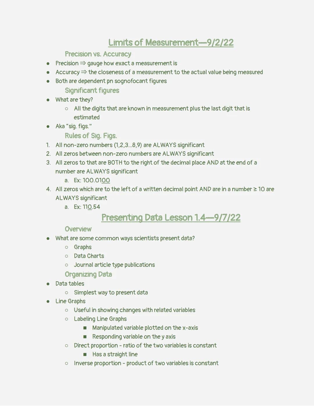 Science
Physical Science Notes
Emmalee E. Smith
Chapter 1 - Science
Overview
Physical Science Lesson 1.1-8/24/22
• System of knowledge and t