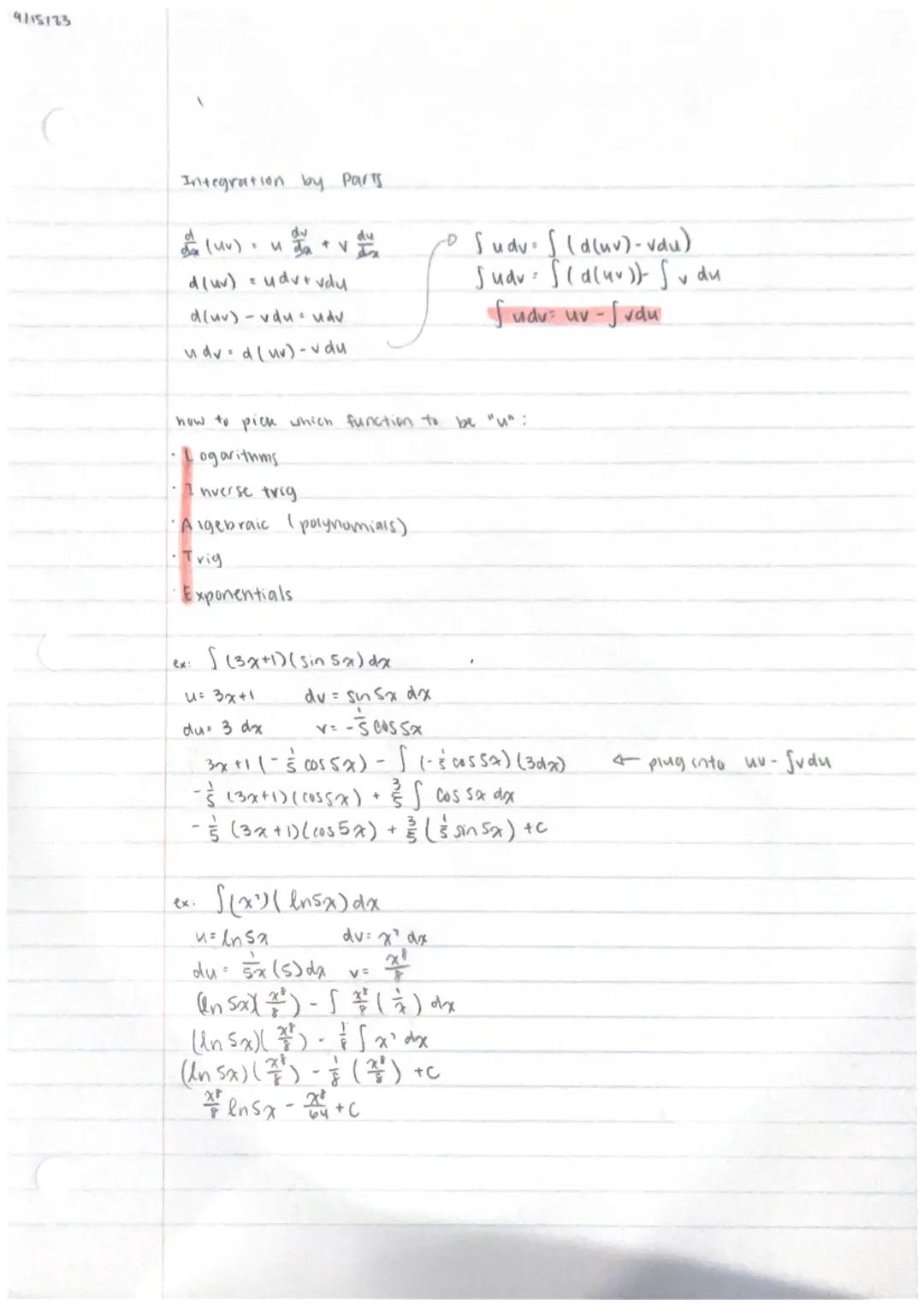 Integration by Parts