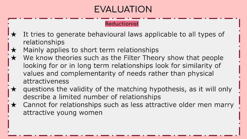 
<p>The matching hypothesis is a theory which argues that relationships are formed between two people who are equal or very similar in terms