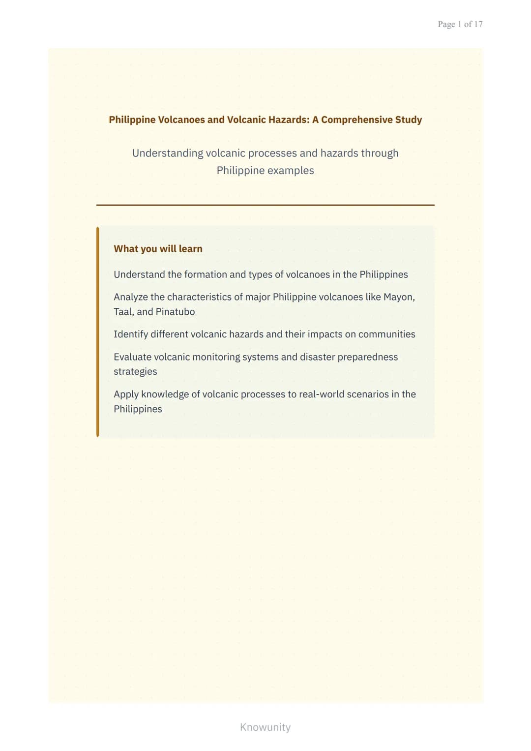 Philippine Volcanoes and Volcanic Hazards: A Comprehensive Study
Understanding volcanic processes and hazards through
Philippine examples
Wh